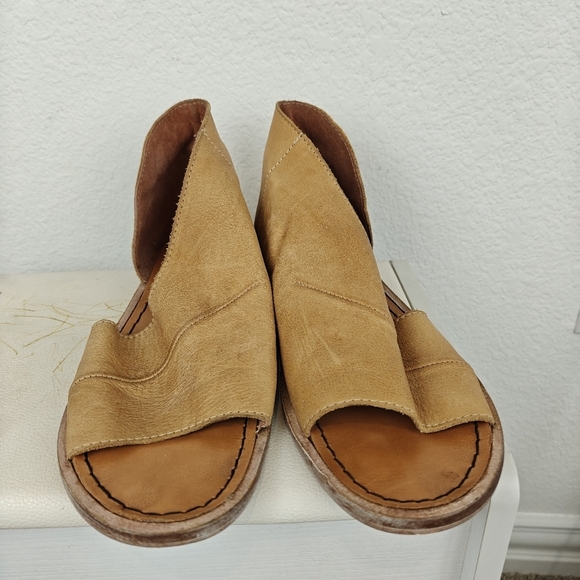 Free People Mont Blanc D’Orsays Sandal Shoe Brown Slip On Women's 7 US Flat - Picture 4 of 15